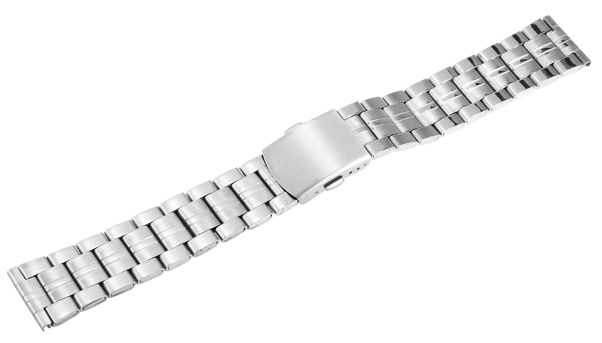 Edelstahl-Uhrenarmband, silberfarben, 18 mm