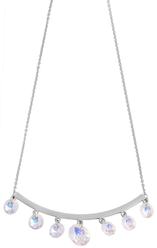 Akzent Edelstahl Damen Ankerkette, Länge: 43 cm / Stärke: 1 mm, silberfarbig