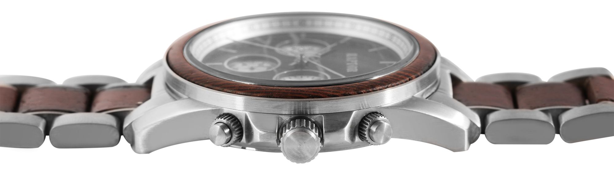 Raptor Herrenchronograph "Chiko" aus Edelstahl und Wengeholz