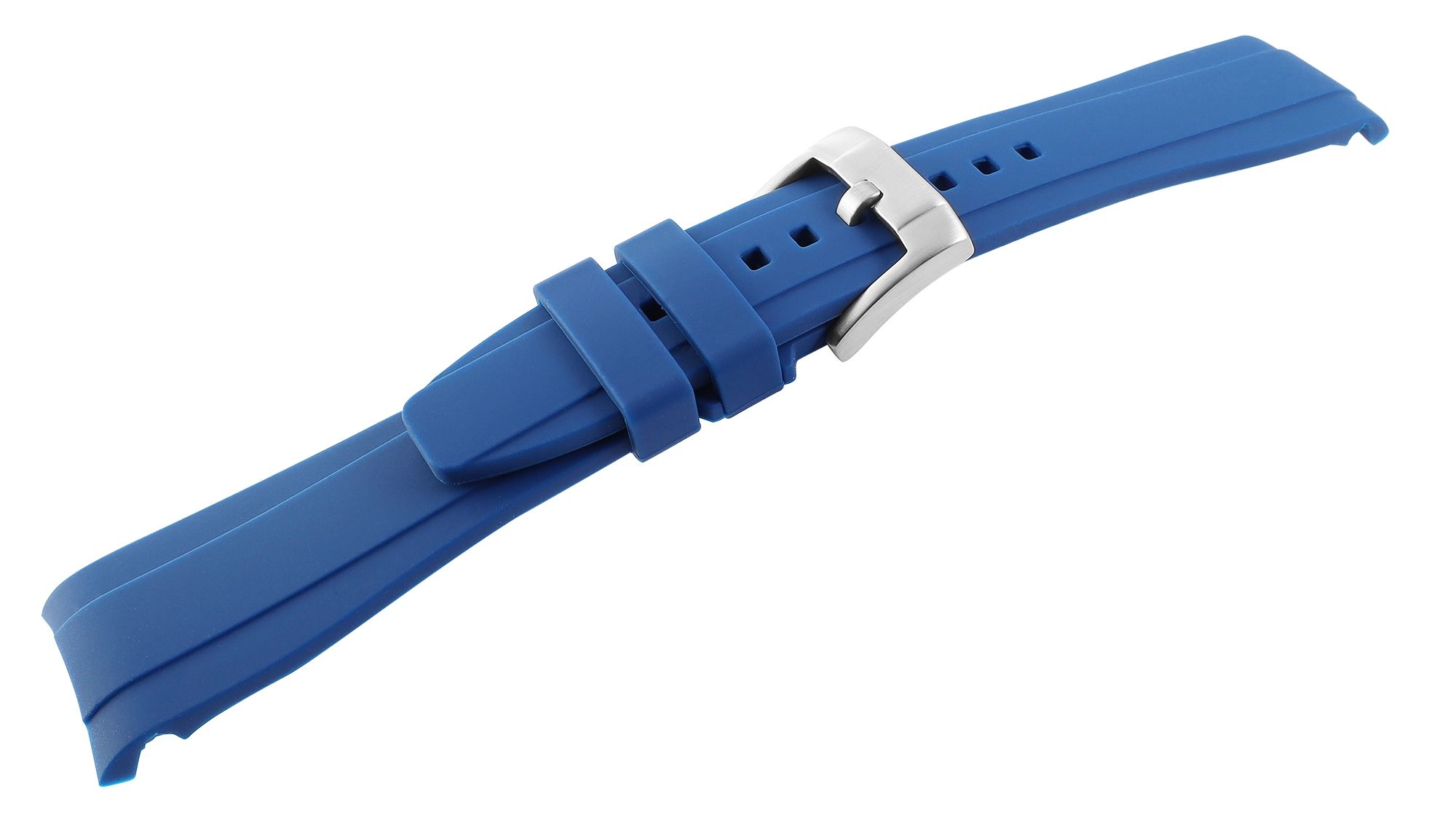 Silikon Uhrenarmband, Dornschließe, blau, 20 mm