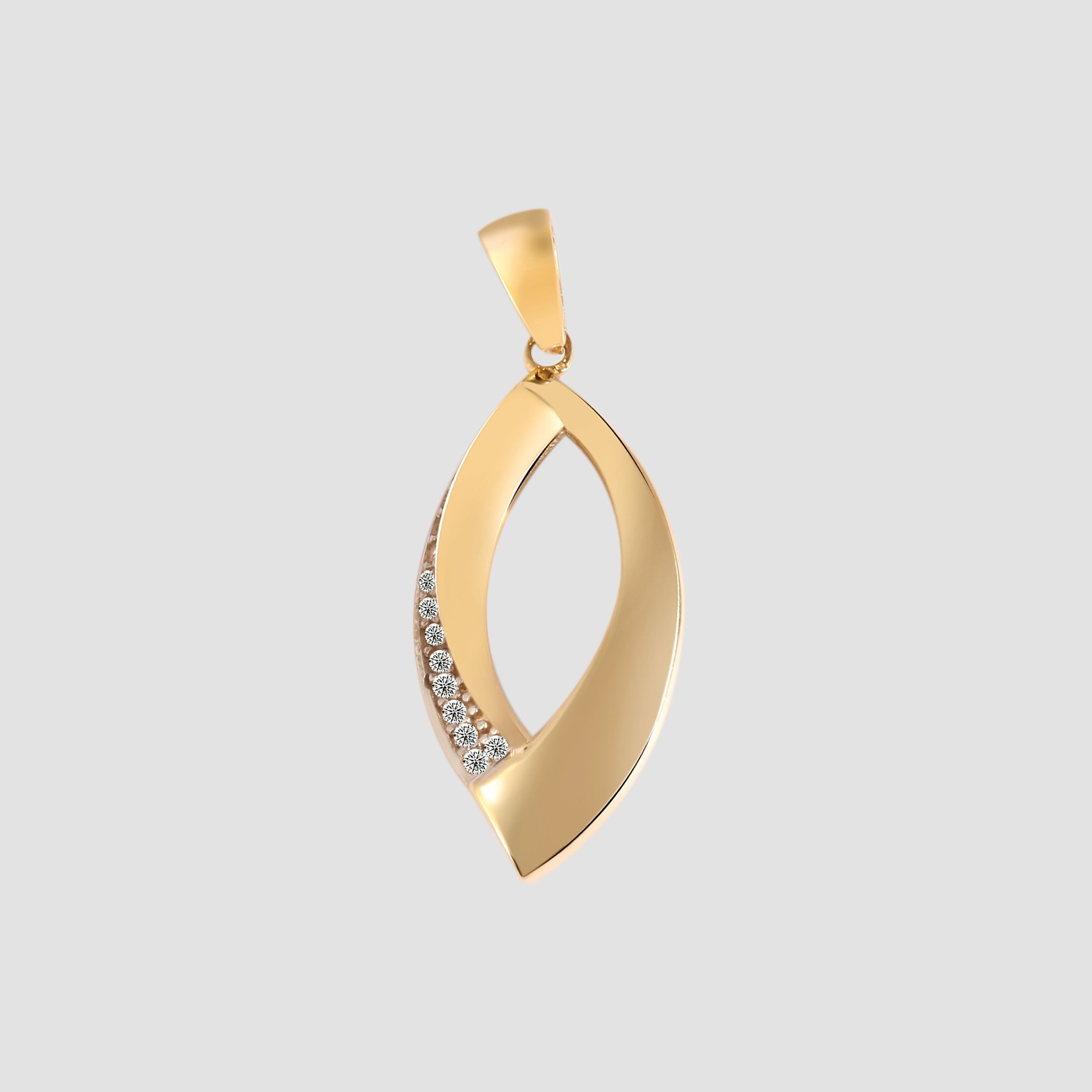 333/- Gold Anhänger "Ileane" ohne Kette mit Zirkoniabesatz, 8 Karat, Gelbgold