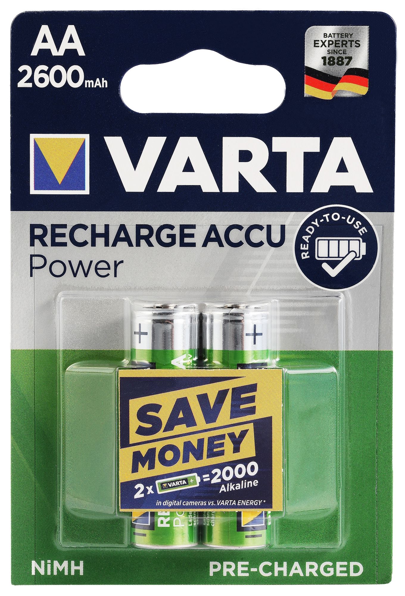 VARTA  Rechargeablel ACCU AA, 2er Blister