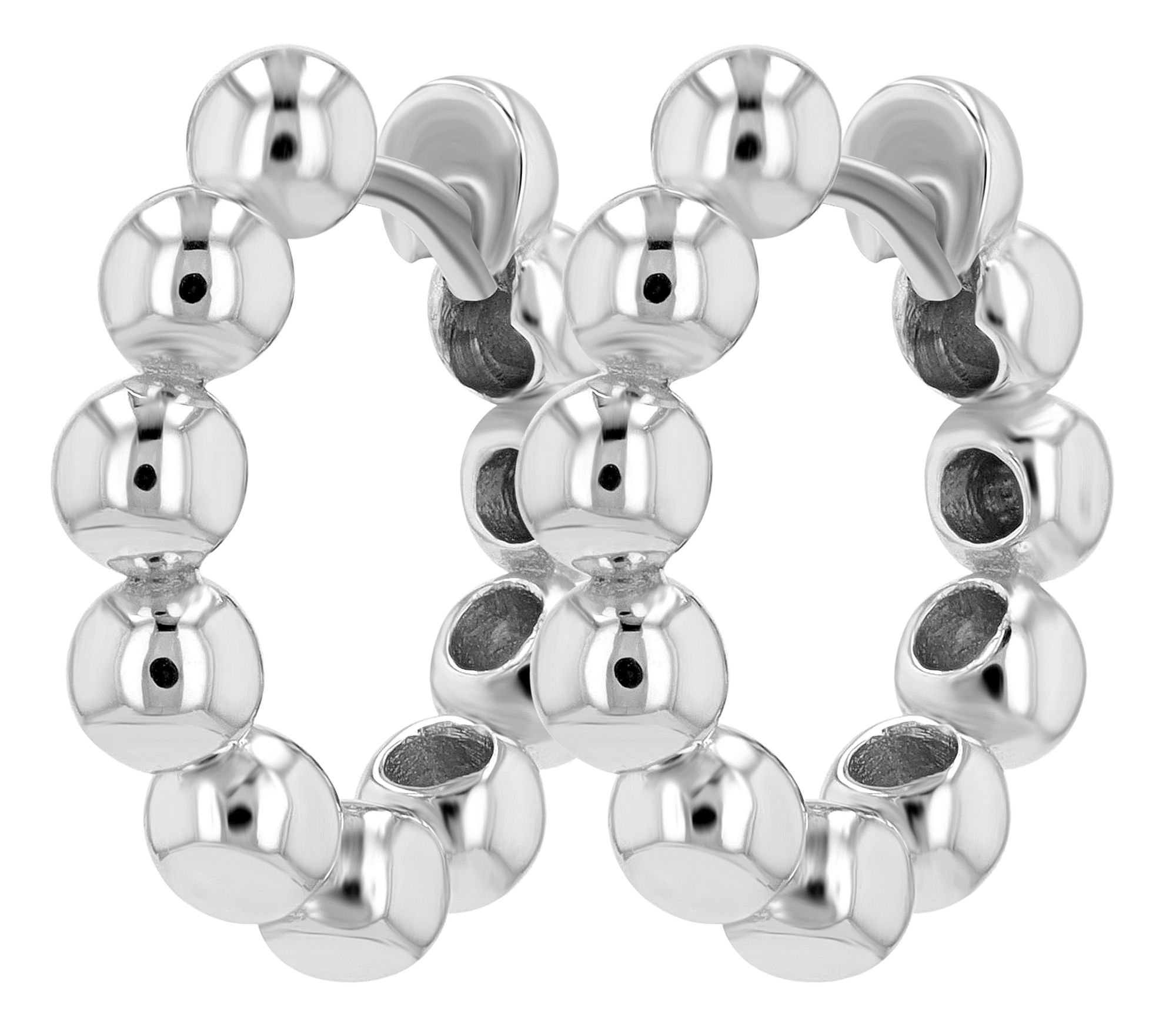 925/- Echt Silber, rhodiniert, Klappcreole "Yamilla"