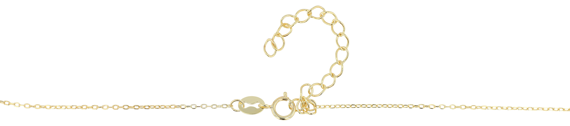 "Feria" 925/- Echt Silber Kette mit Anhänger - Kugel Ø 8 mm, Zirkonia  vergoldet
