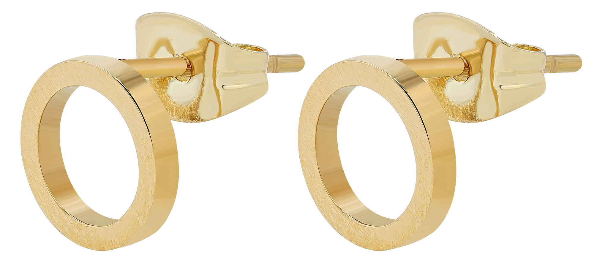 "Kiara" Edelstahl Ohrstecker - offener Kreis/ circle Ø 8 mm, goldfarbig