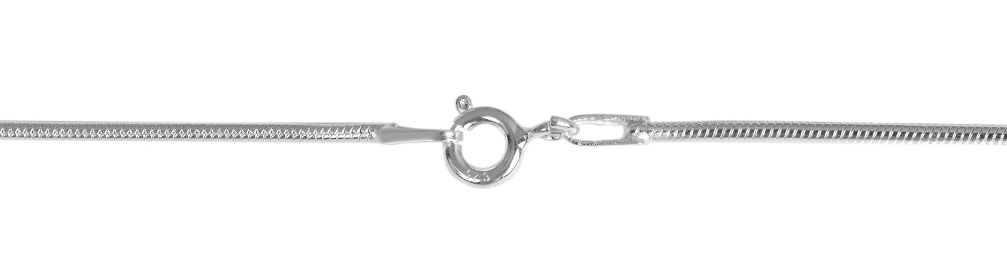 "Shadi" 925/- Echt Silber Schlangenkette, rhodiniert, 42 cm/ 1mm