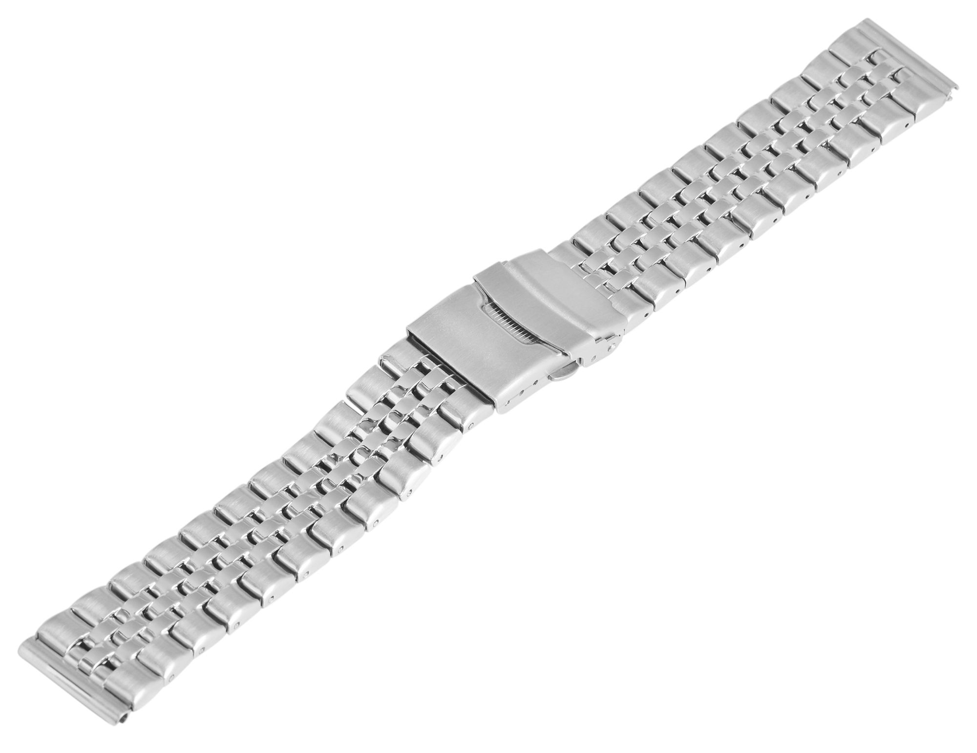 Edelstahl-Uhrenarmband, silberfarben, 18 mm