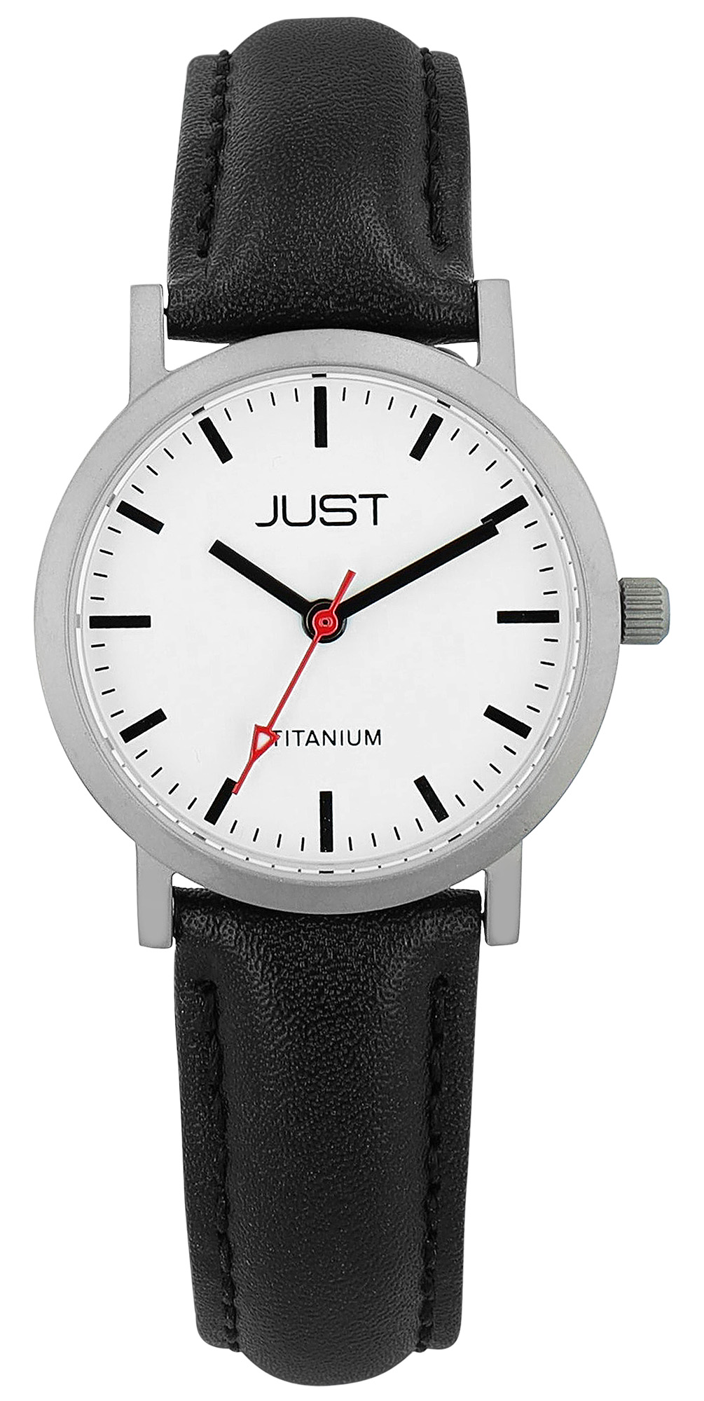 Just Titan Damenuhr mit Echtlederarmband, 5 ATM