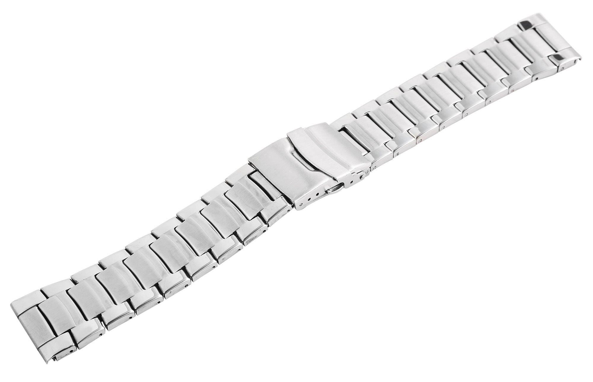 Edelstahl-Uhrenarmband, silberfarben, 18 mm