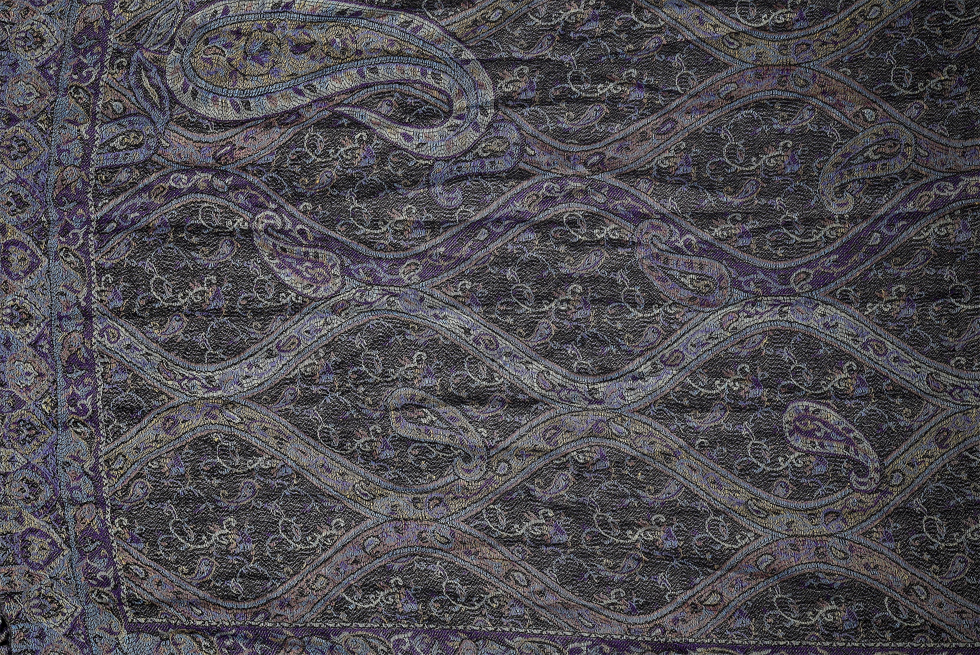 Schalpaket, 100% Viskose, VE 4, Paisley-Muster - grau/ lila