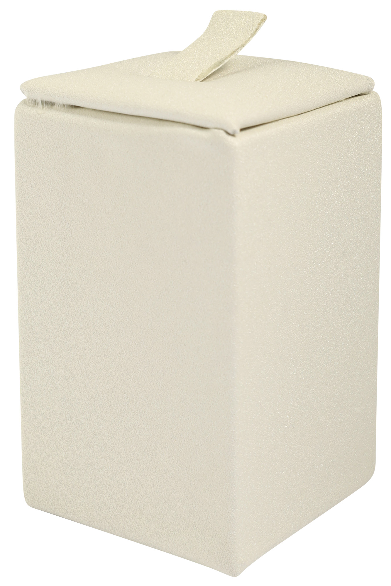 Ringaufsteller (Dekoserie Soft), PU-bezogen, Höhe 6 cm, weiß