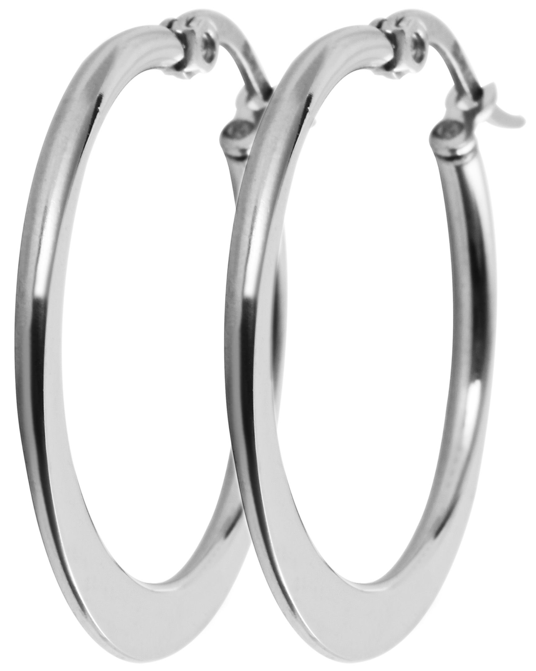 "Sheila"  Creolen aus Edelstahl, 3er Set (19mm/ 20mm/ 26mm), silberfarben