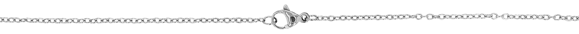 "Hand der Fatima" Edelstahlkette mit Anhänger, 45 cm, silberfarben