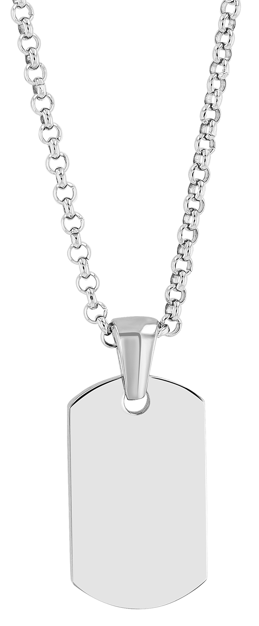 "Dorgo", Edelstahlanhänger, Dog Tag, gravierbar, silberfarben