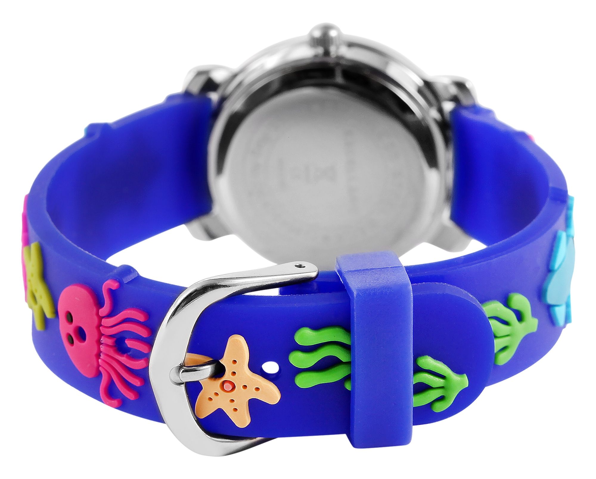 Excellanc Kinderarmbanduhr, Silikonarmband, silberfarben/blau