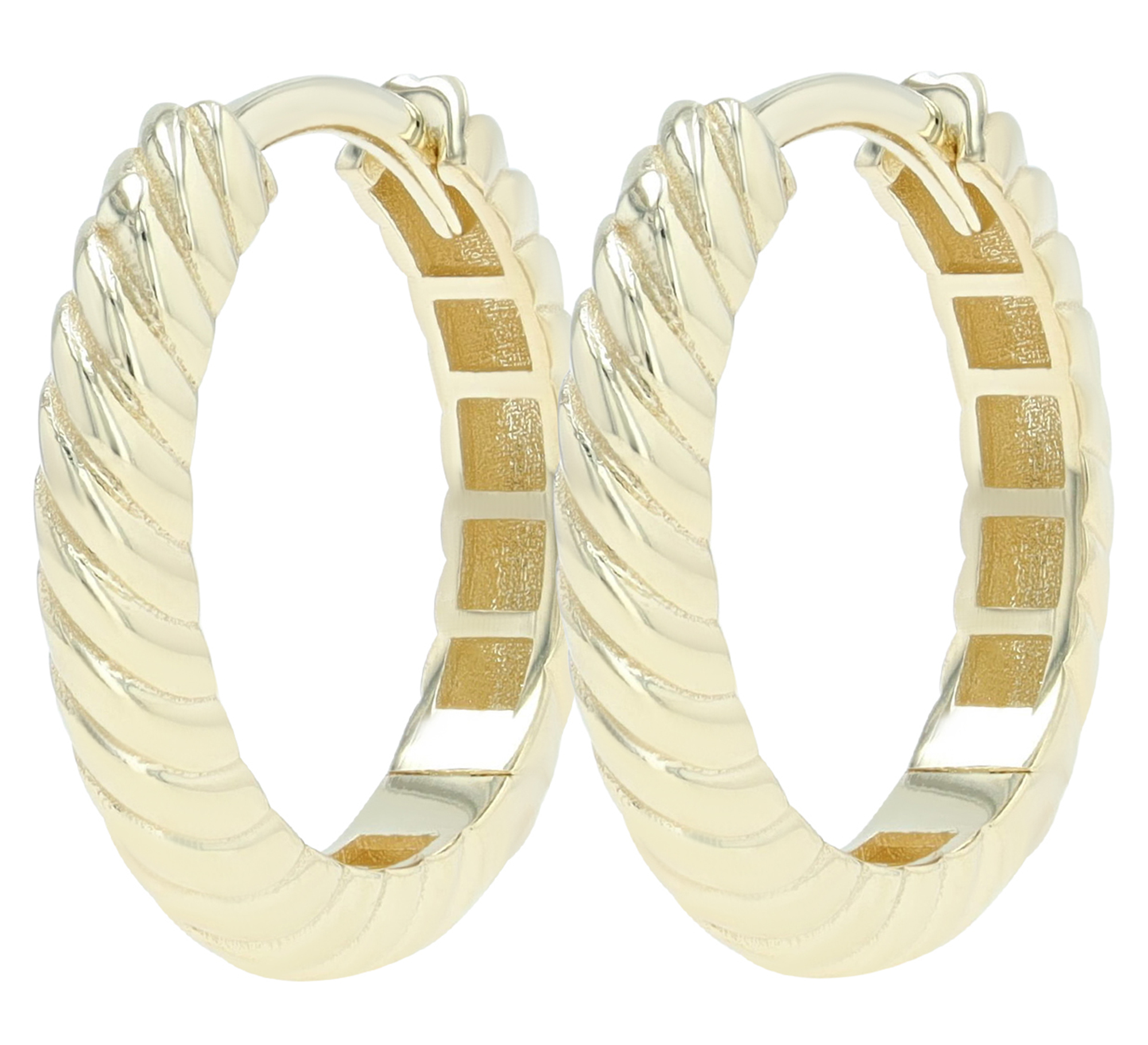333/- Gold Creolen "Amalia", Twisted-Hoops, Ø 12 mm, 8 Karat, Gelbgold