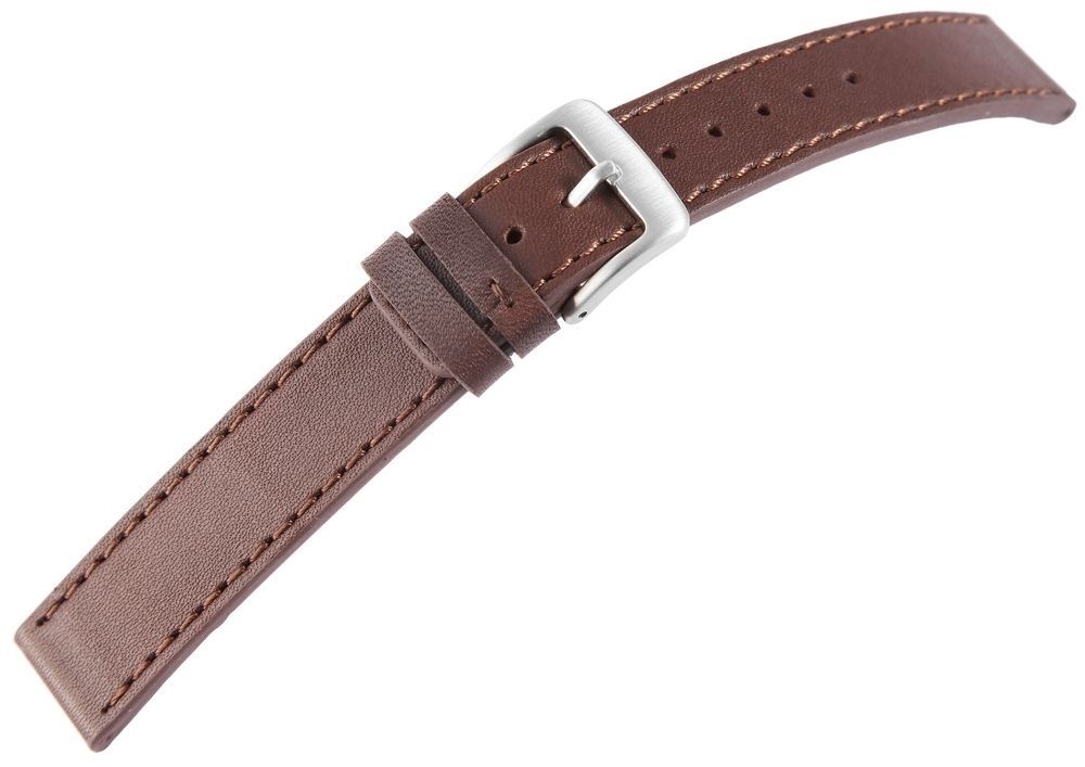 Echtleder-Uhrenarmband, braun, 18 mm