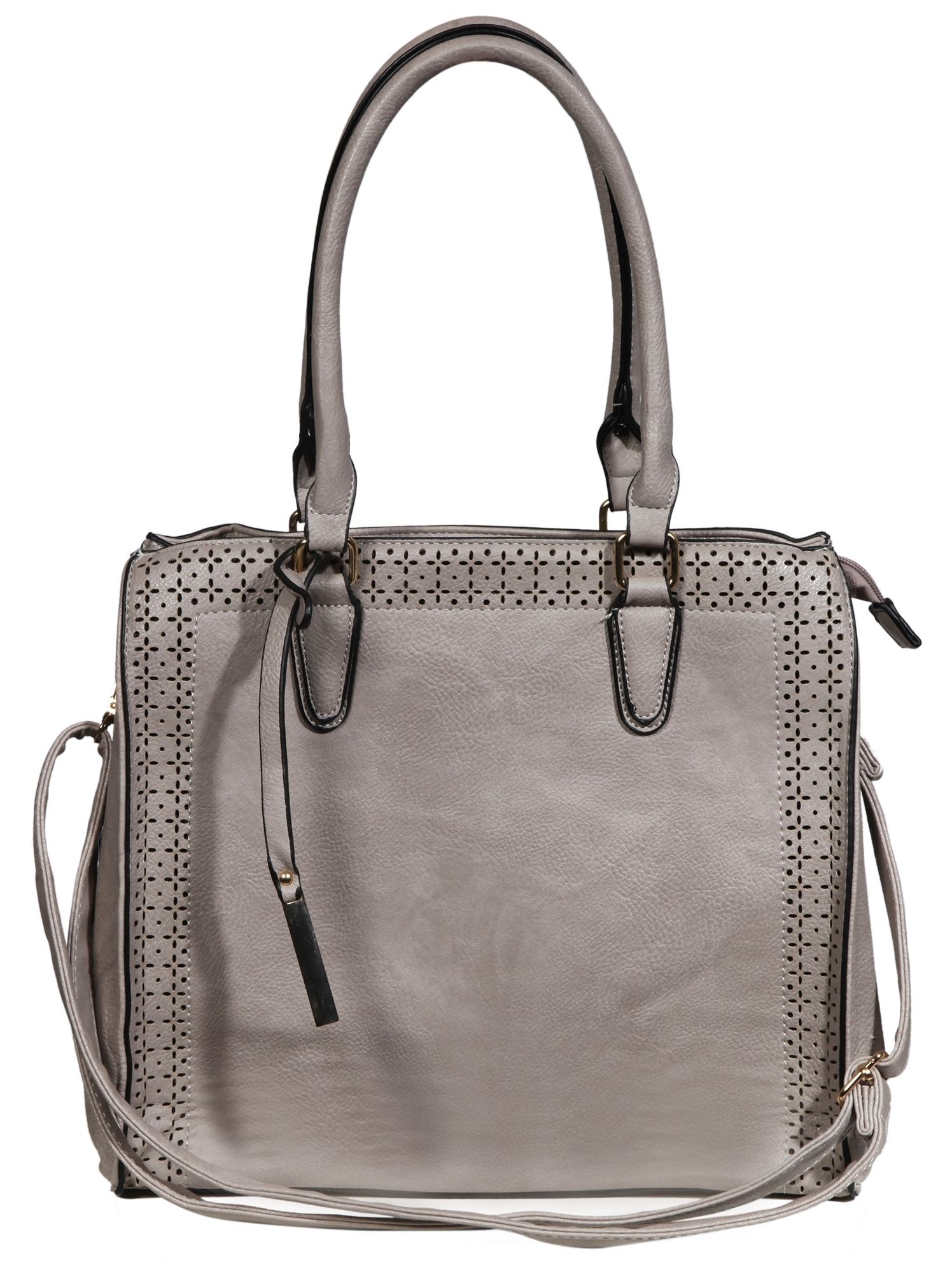 Damen Handtasche aus Lederimitat, Maße: 34x30x12cm