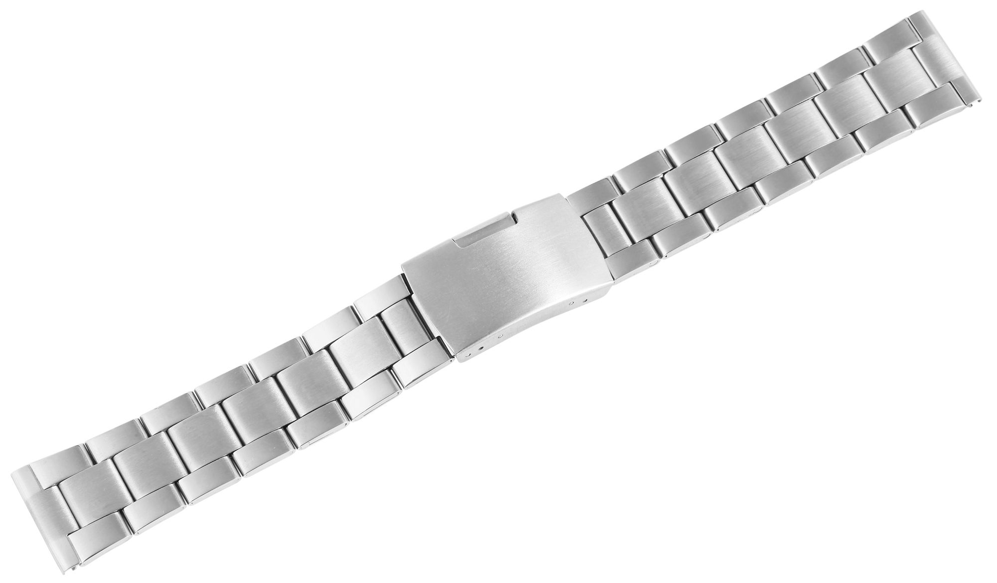 Edelstahl-Uhrenarmband, silberfarben, 20 mm