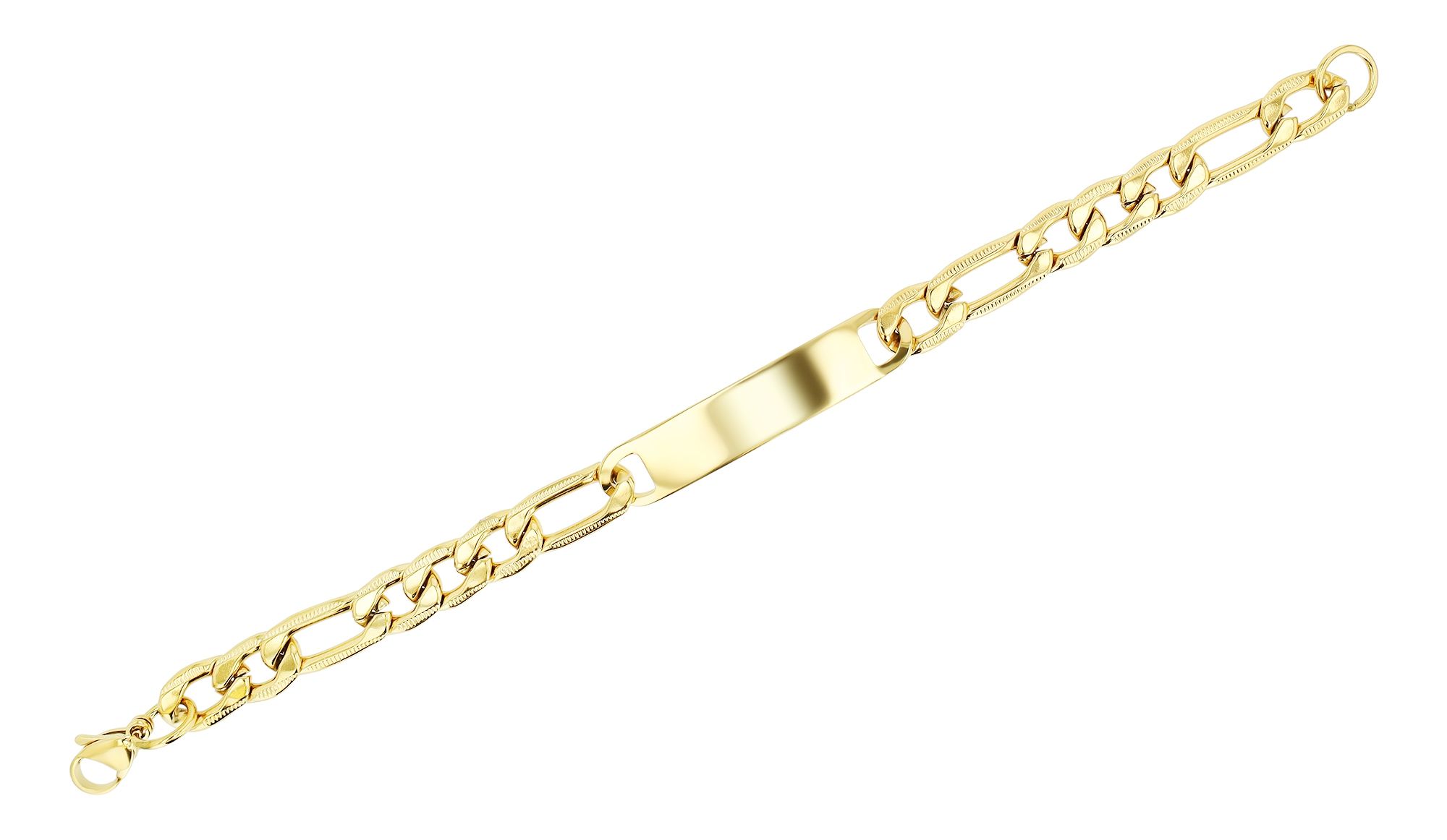 Akzent Gravurarmband "Dashiell", Edelstahl, 21 cm, goldfarben