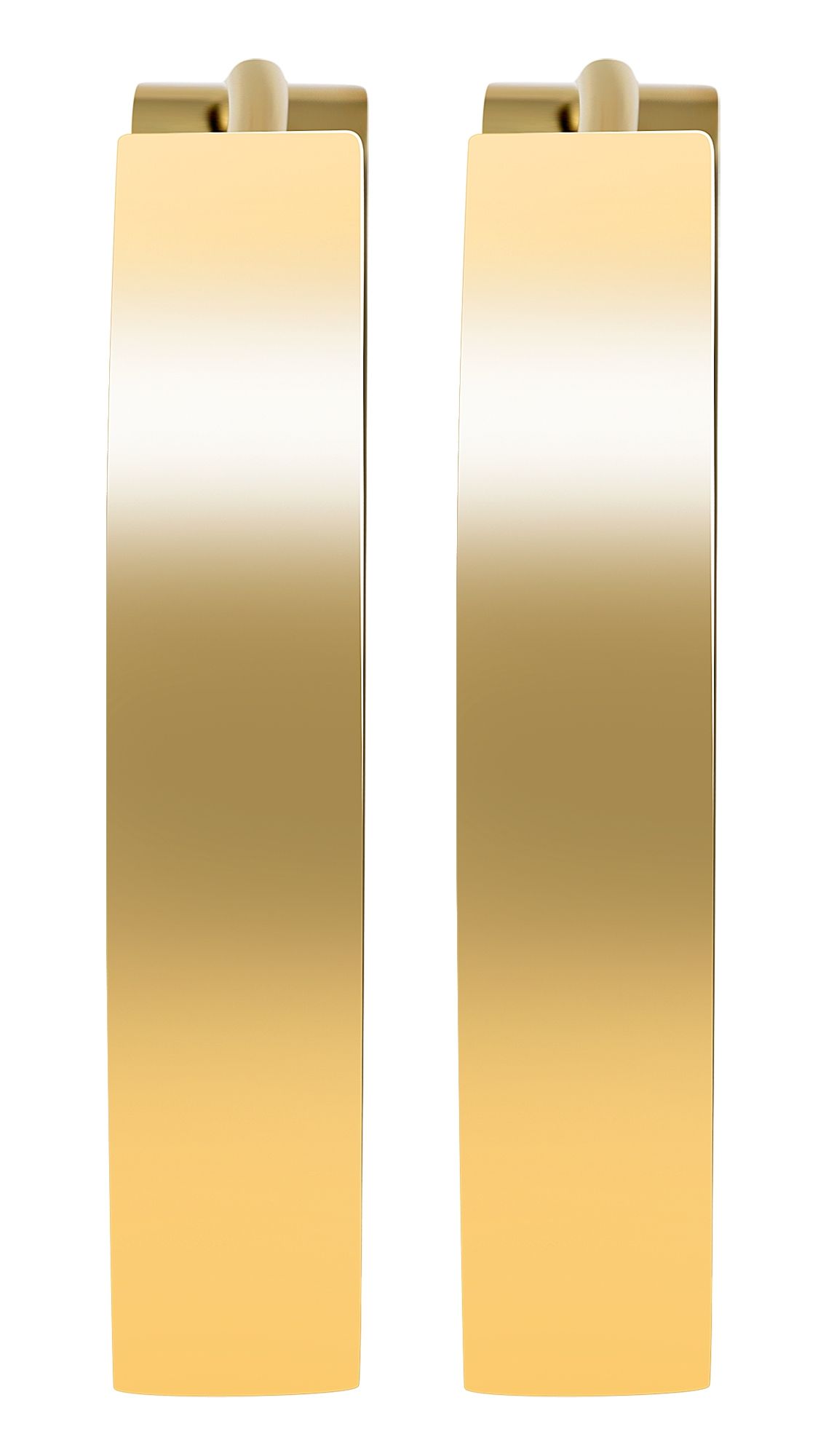 Akzent Klapp-Creolen aus Edelstahl, Ionenplattiert, goldfarben