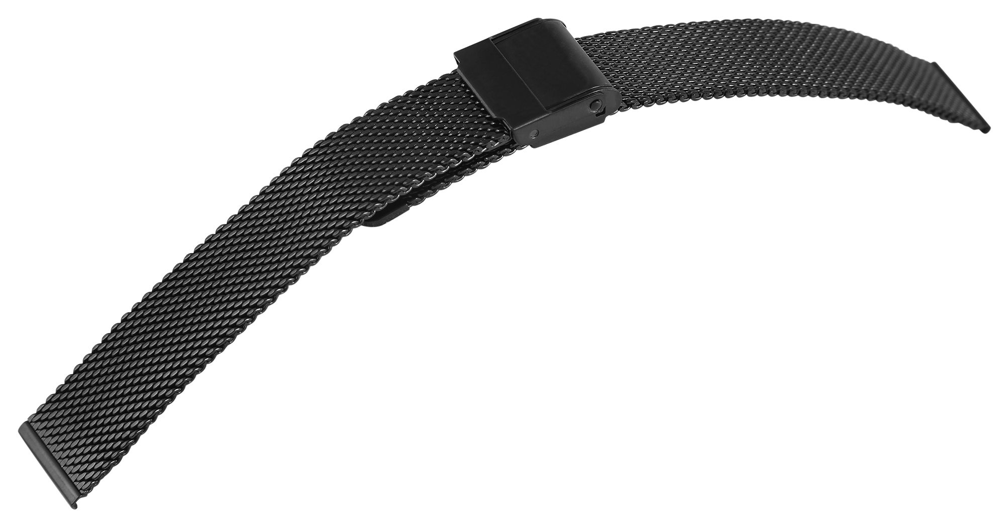 Edelstahl-Milanesearmband (Quick-Release), schwarz, 10 mm