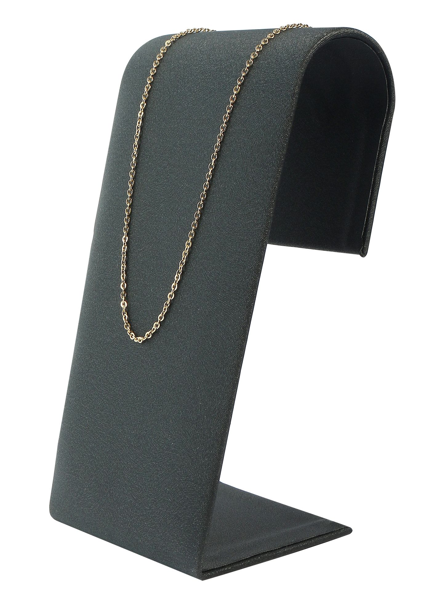 Schmuckaufsteller, PU-bezogen, glänzend, 14,5 x 7,5 x 5,5 cm, schwarz