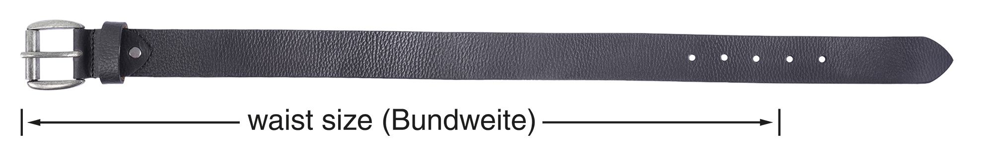 Leonardo Verrelli Echtleder Gürtel, schwarz, kürzbar, 110 cm