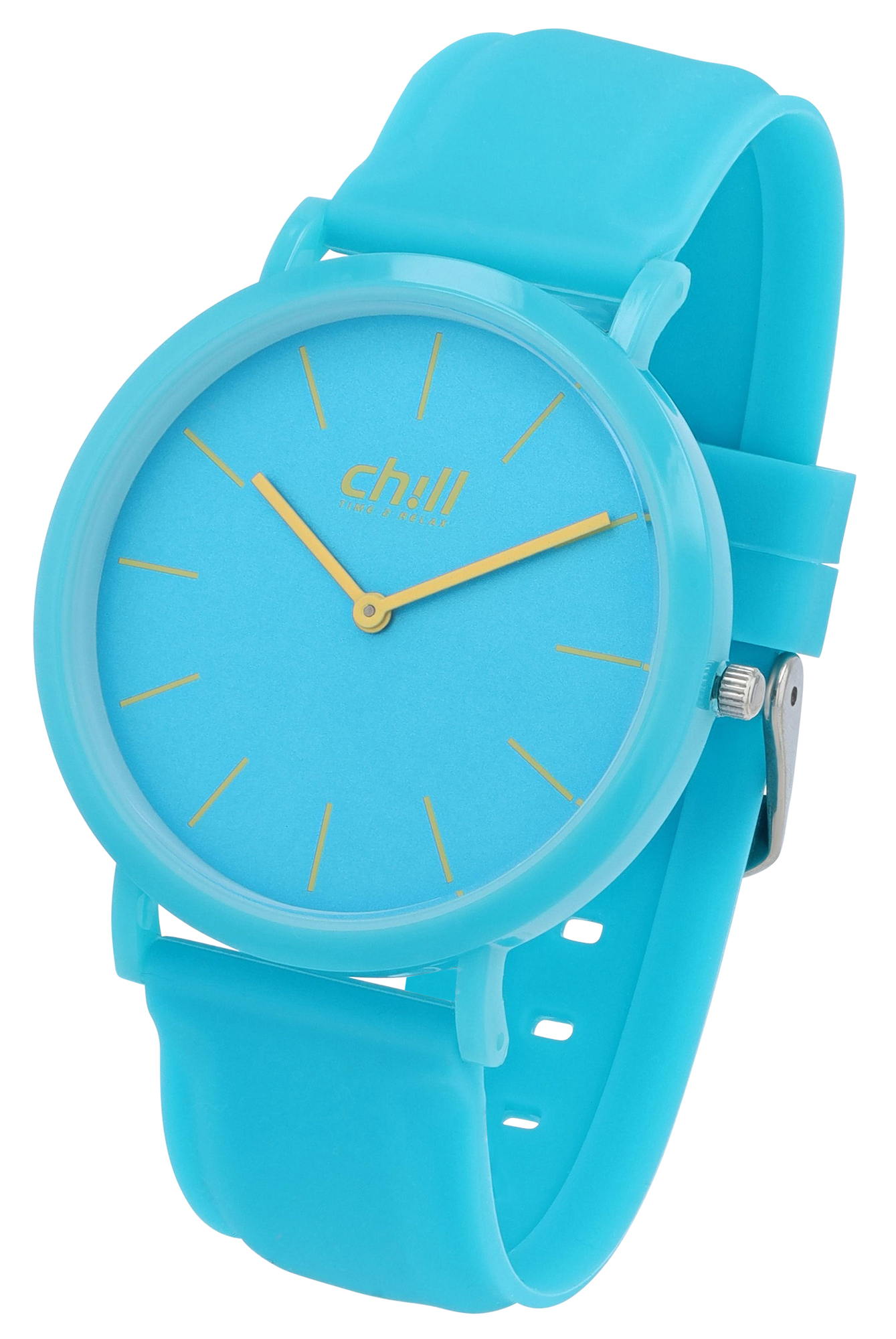 Chill, Damenuhr, Silikonarmband, Ø 41 mm, blau