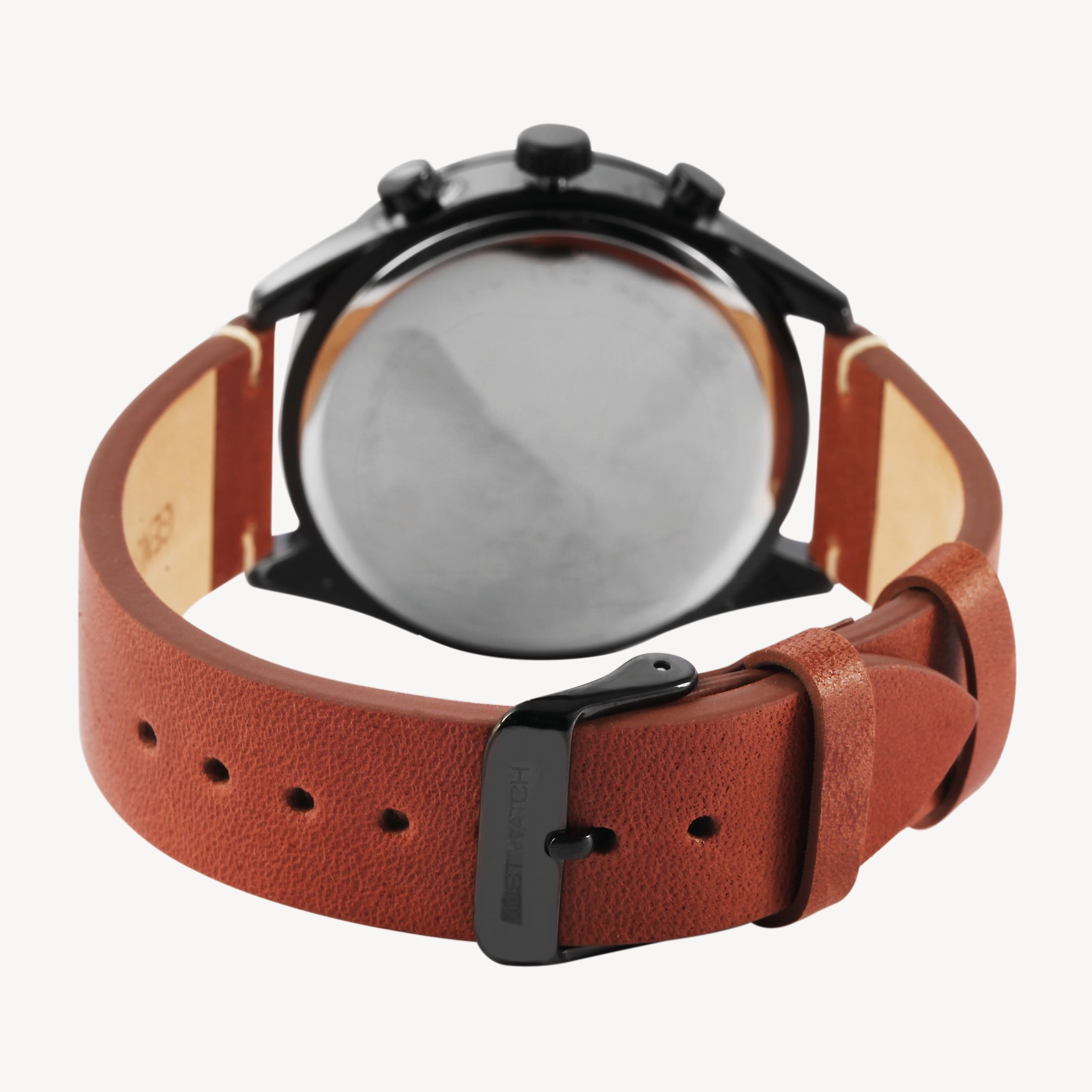 Just Watch Herrenchronograph "Theodor" mit Echtlederarmband, braun/schwarz