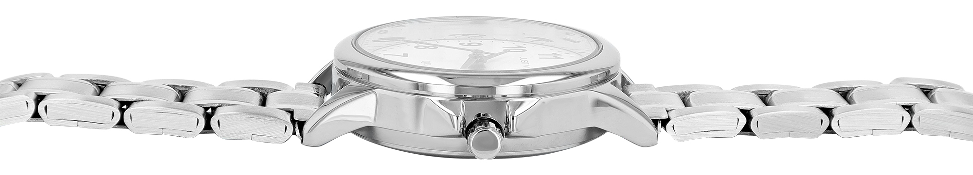 Just Watch "Bertha" Damenuhr Ø 29 mm, Edelstahlband, silberfarben/ weiß