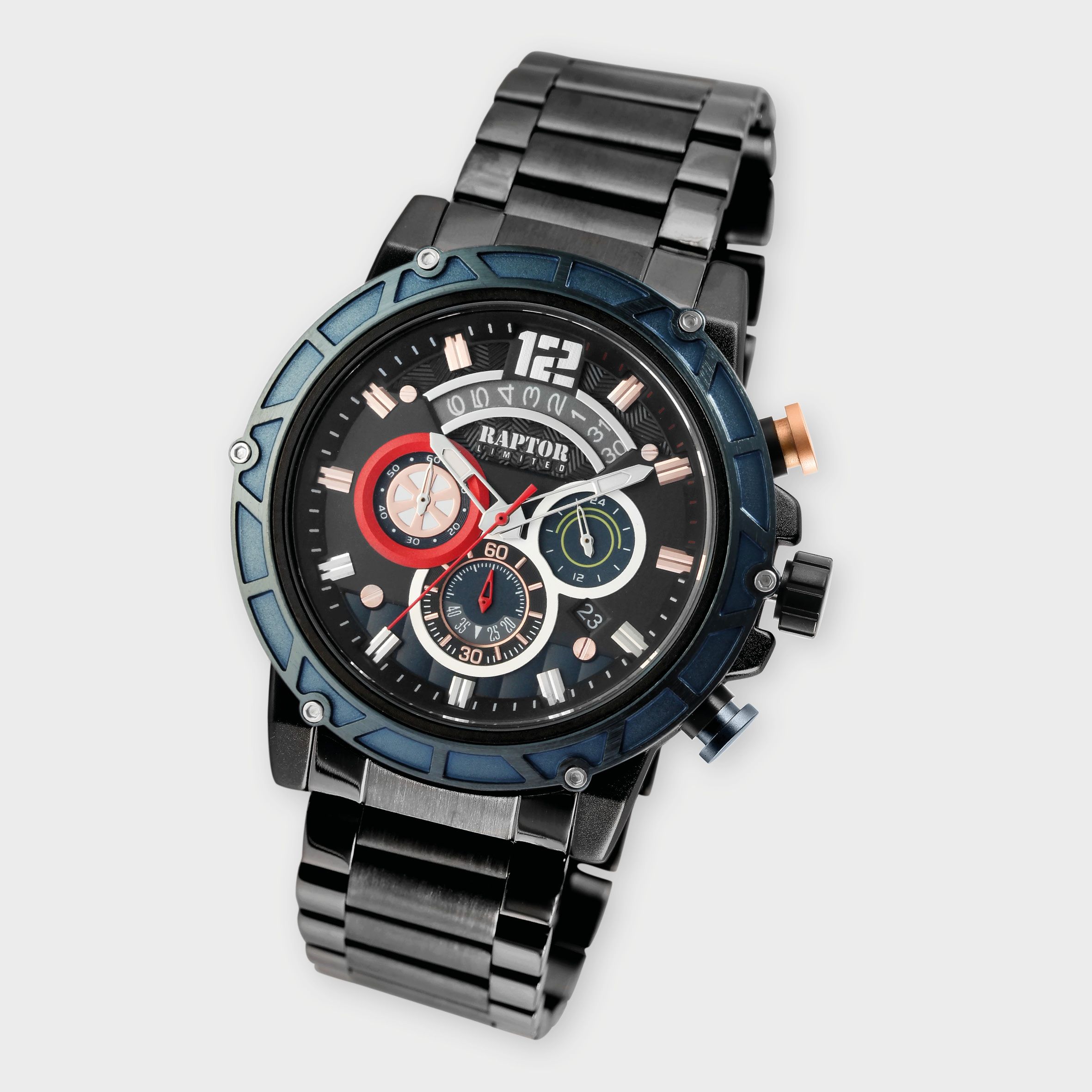 Raptor Limited Chronograph "Rakan" mit Edelstahlband