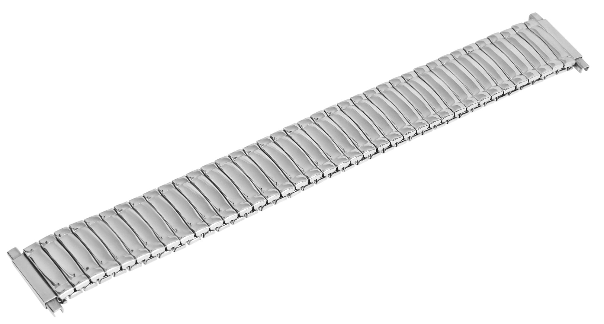 Edelstahl Zugarmband für Uhren, poliert, flexibler Bandanstoß 16 mm - 23 mm