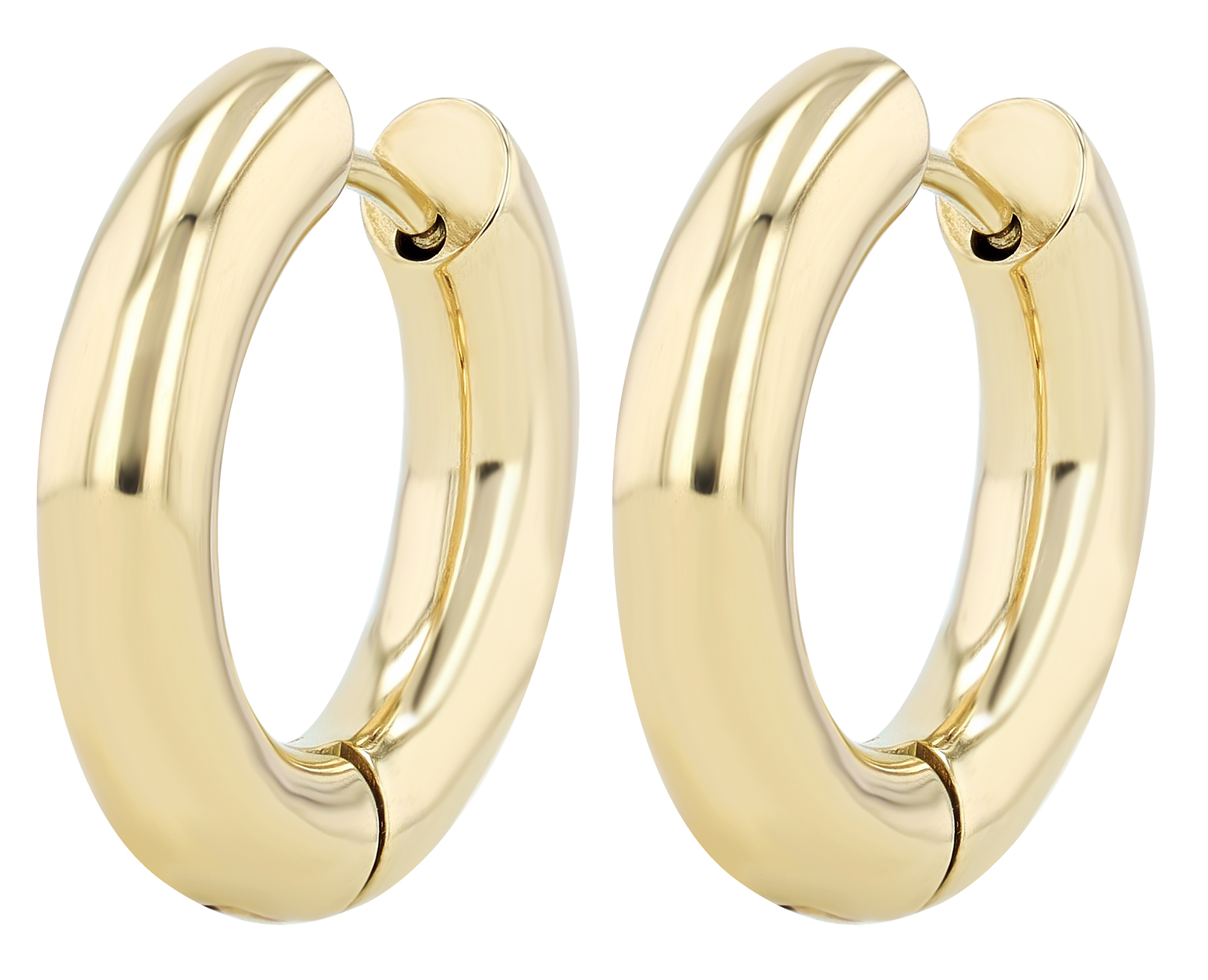 "Vaclava" Edelstahl Creolen , Ø 13 mm/ 4mm, goldfarben