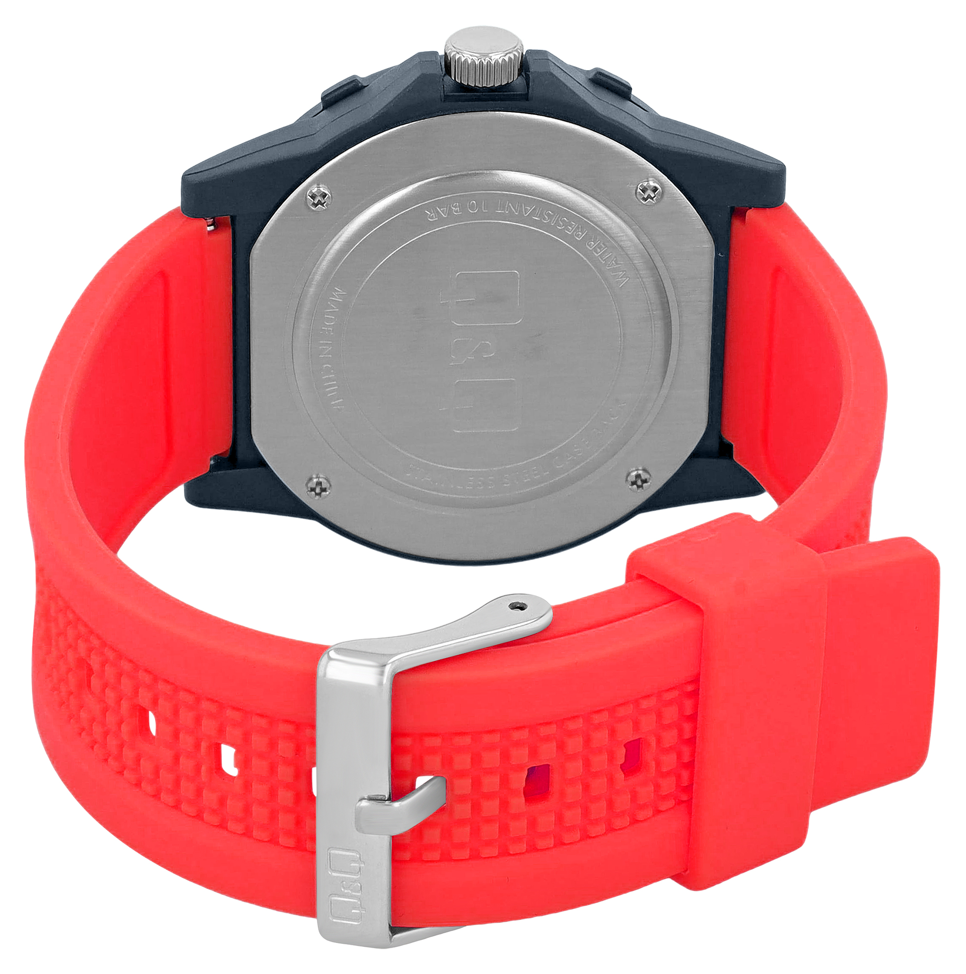 Q&Q Herrenuhr mit Silikonarmband, 10 BAR