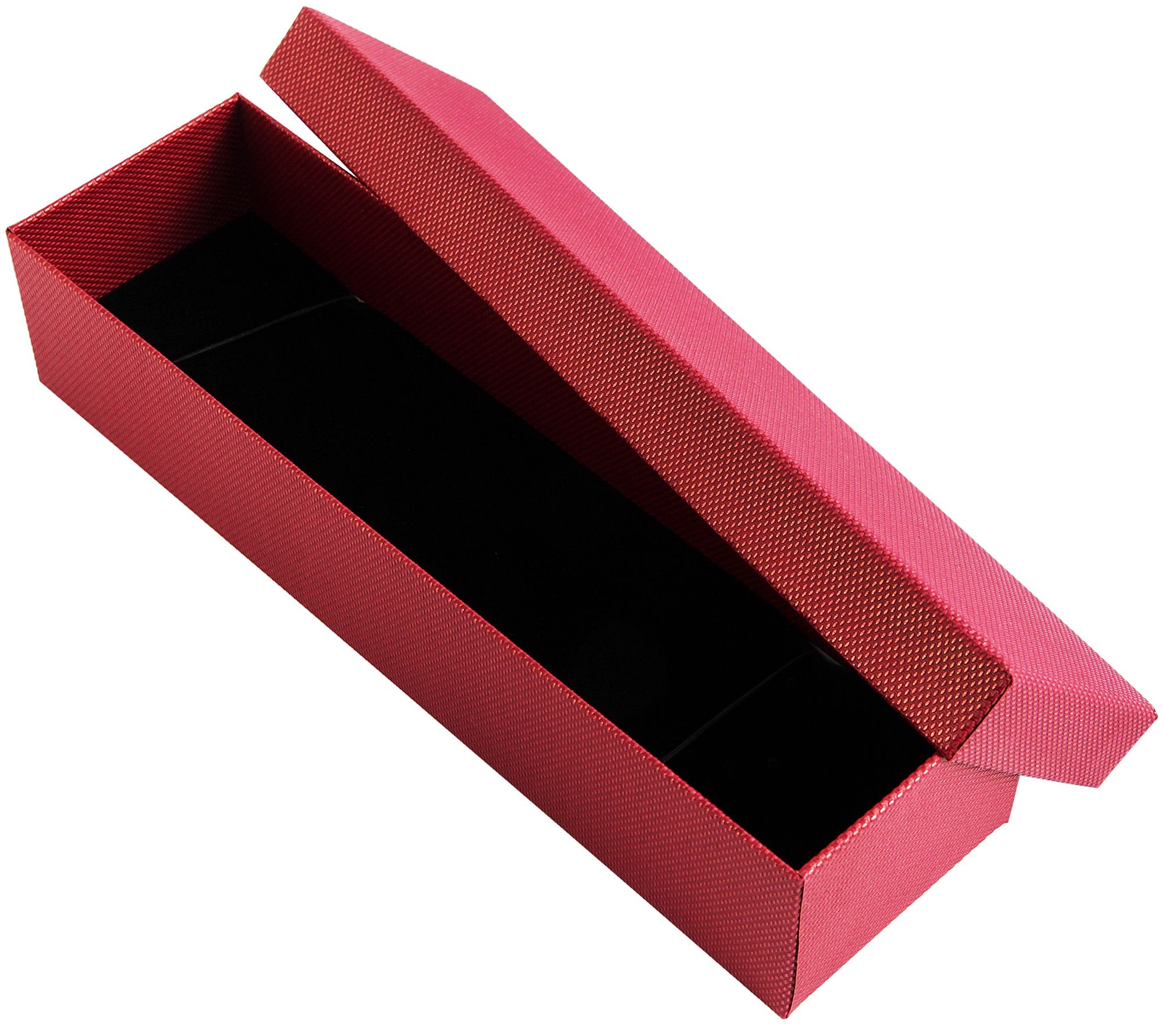 Uhrenbox, Pappe, rot, VE 4, 24 cm x 7 cm x 5 cm