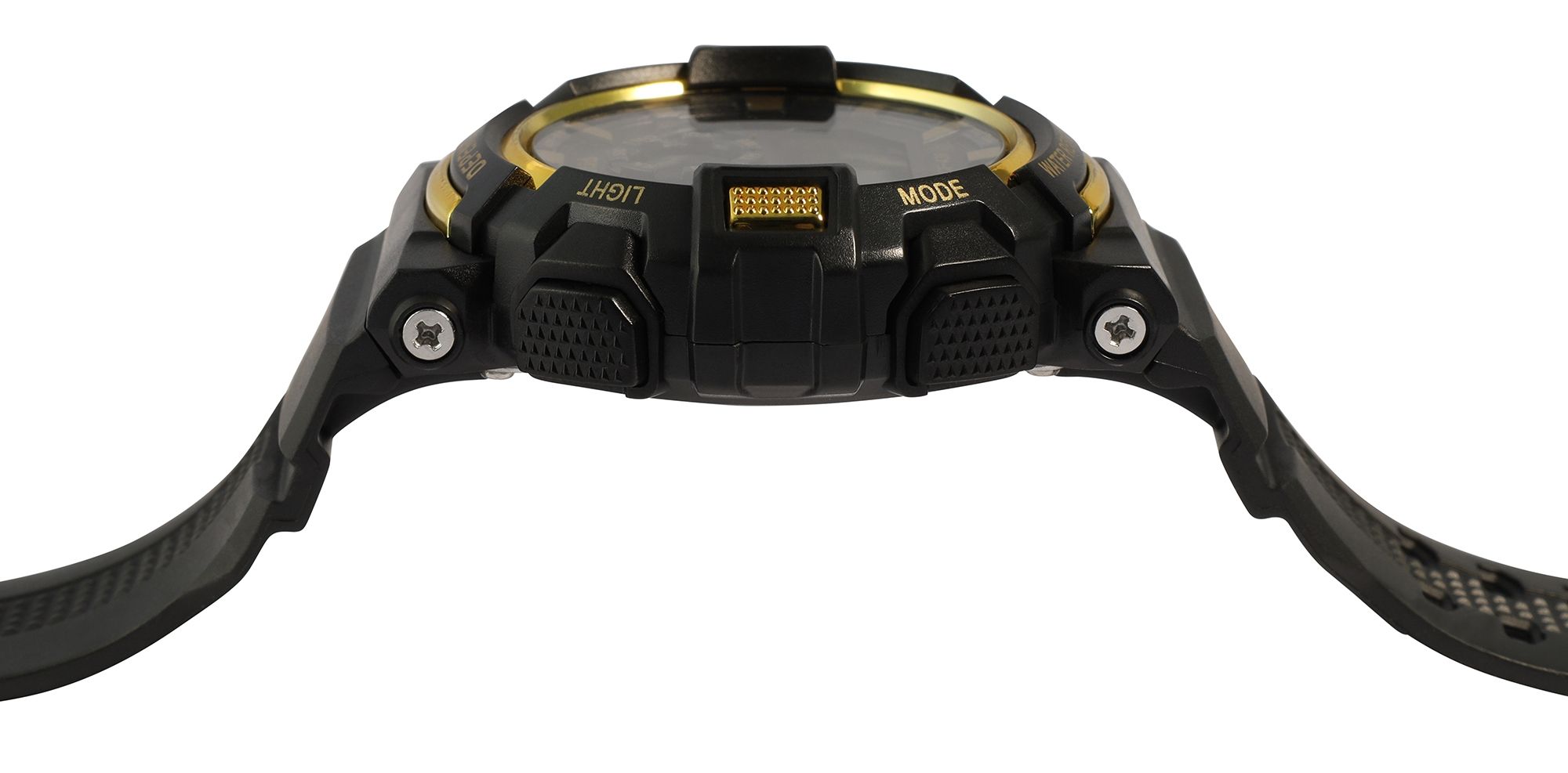 Xinjia Herrenuhr mit TPU-Band, schwarz + goldfarben