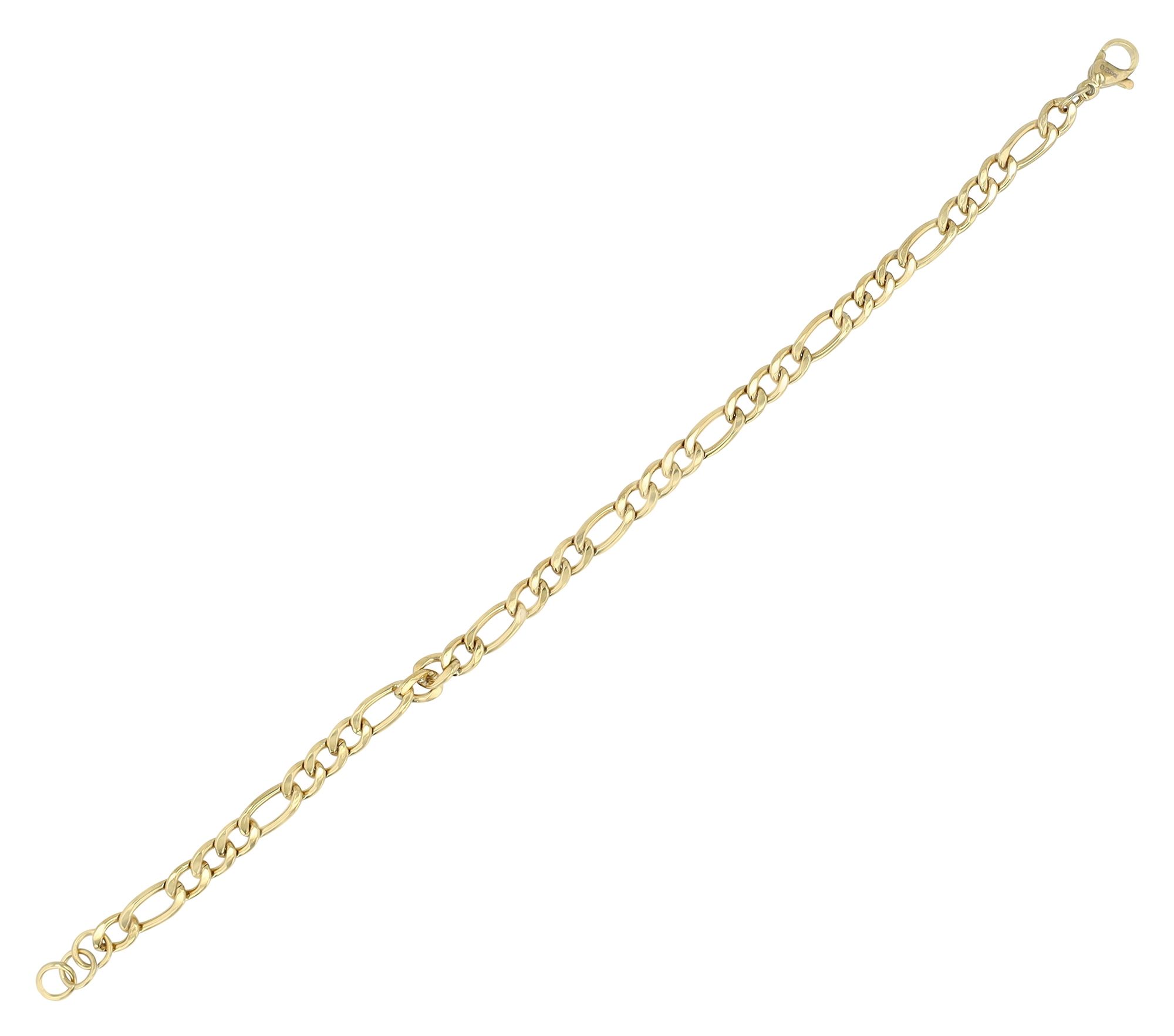 "Clarinha" Figaro-Armband aus Edelstahl, 18 cm/ 4,5 mm, goldfarben