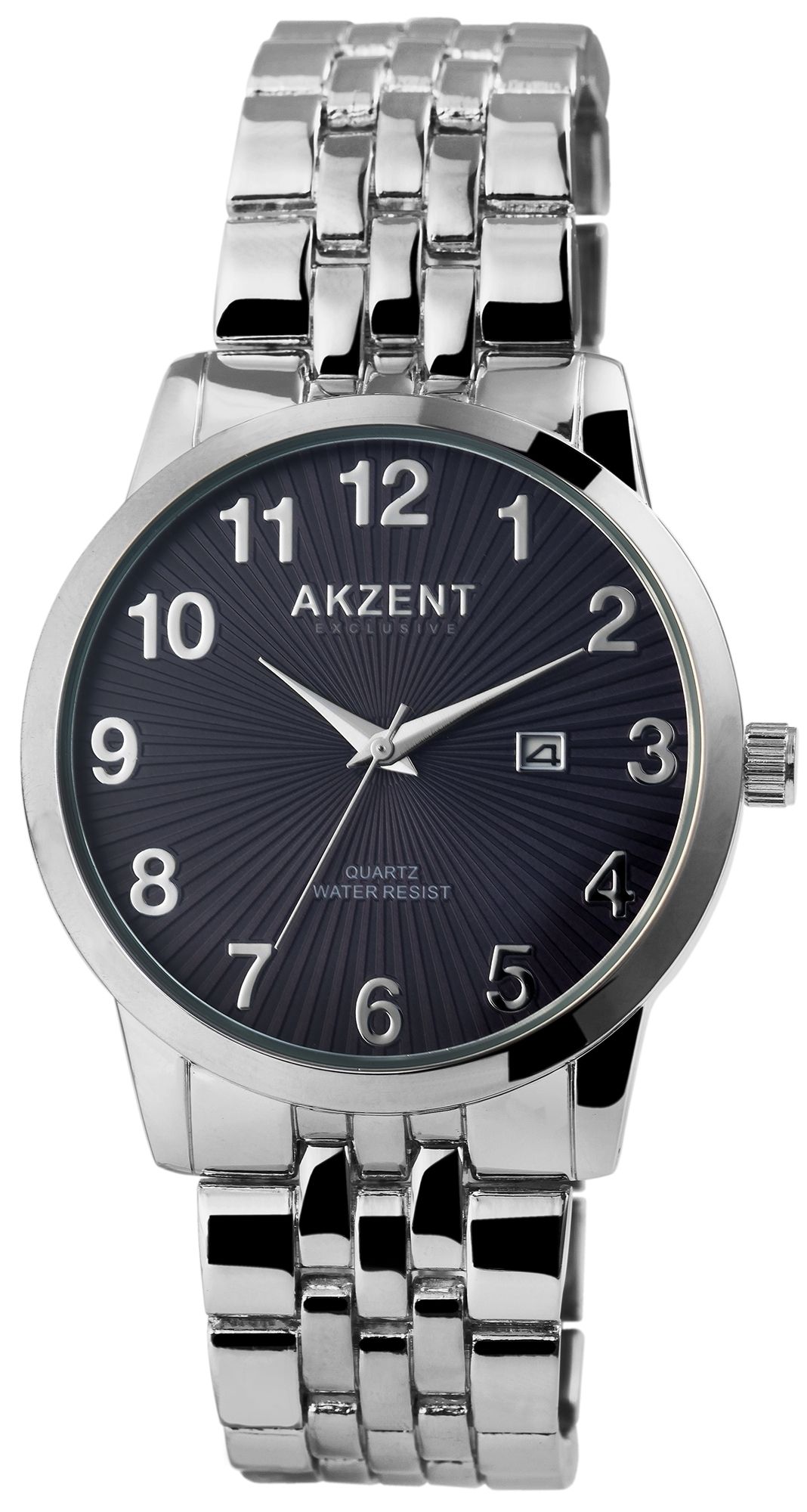 Akzent Exclusive Herrenarmbanduhr mit Metallband