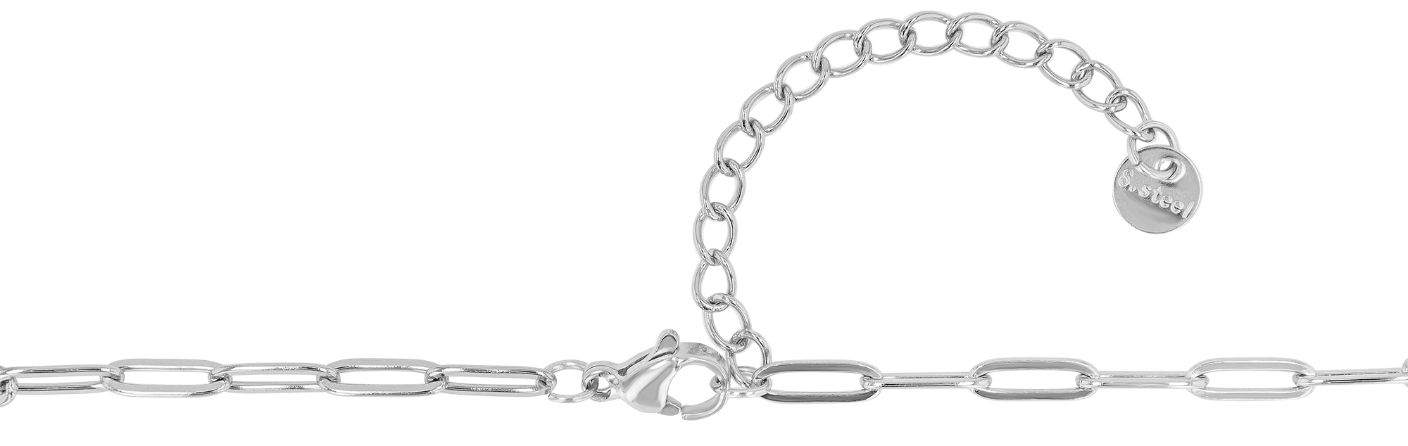 "Kamika" Edelstahl Gliederkette, 45cm/ 3 mm, silberfarben