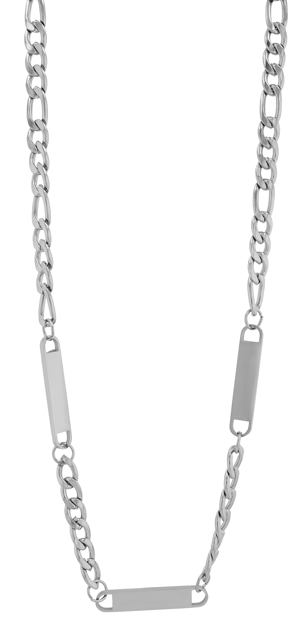"Sasha" Edelstahl Figarokette, gravurfähig, Breite 6 mm