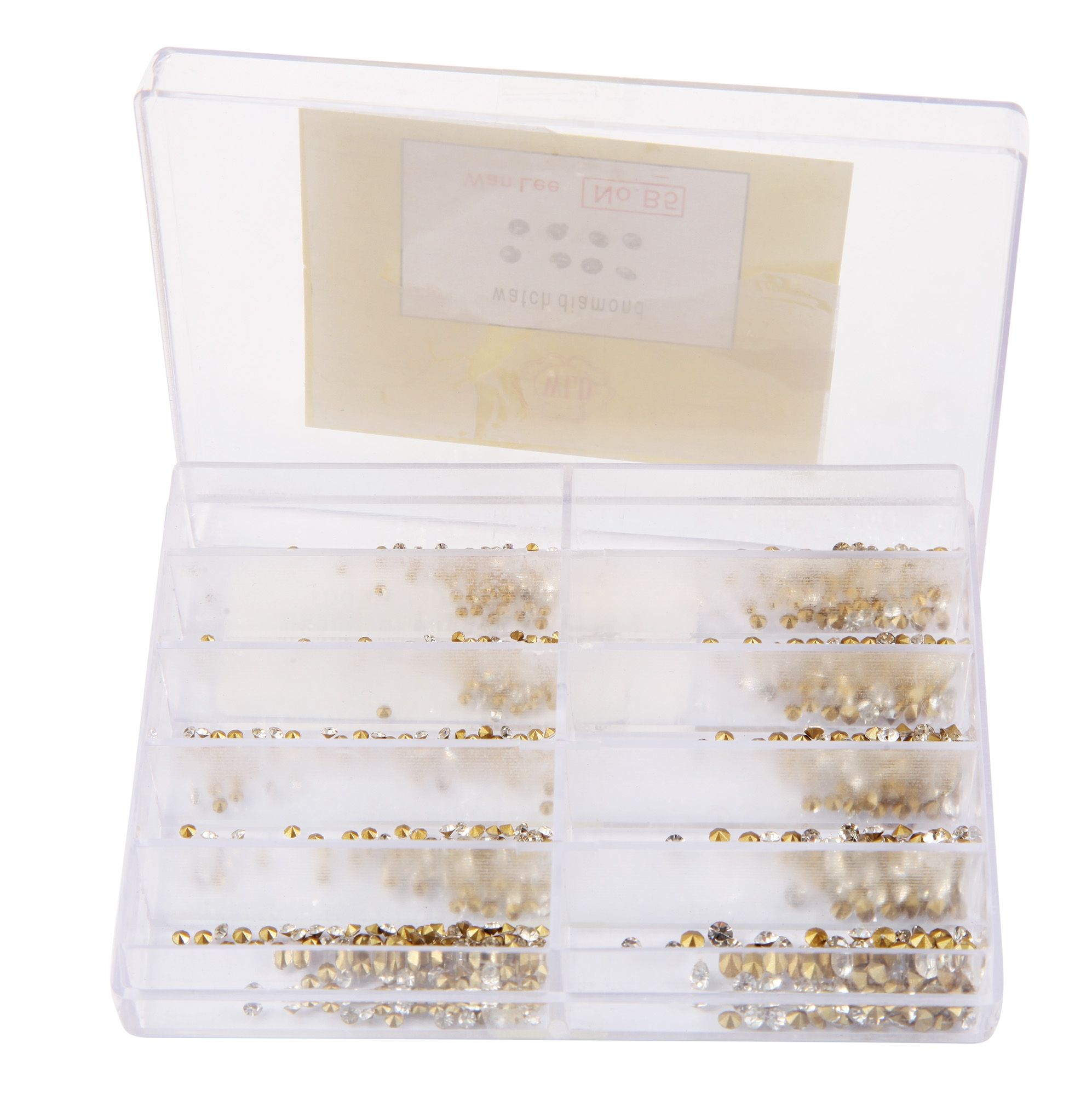 Ersatzsteine/ Similisteine weiß (verschiedene Größen), 500 Stk/Box