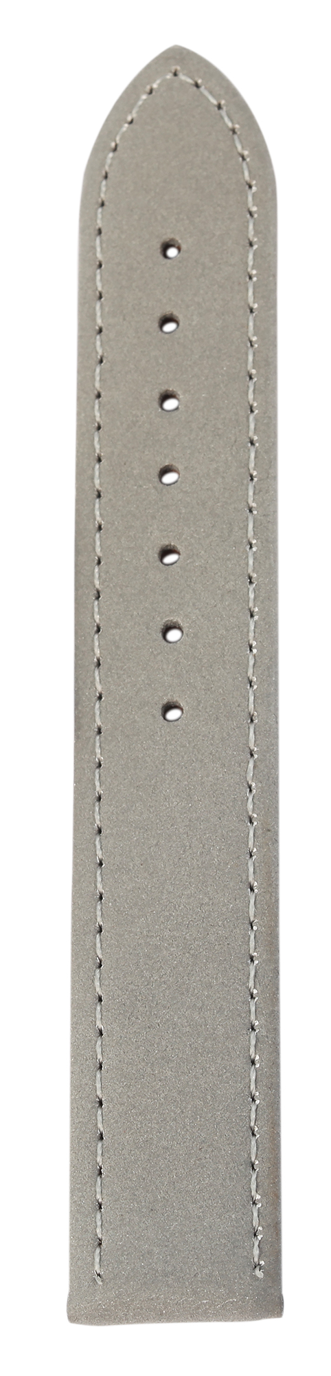 Echtleder Uhrenarmband, grau, flach, 14 mm