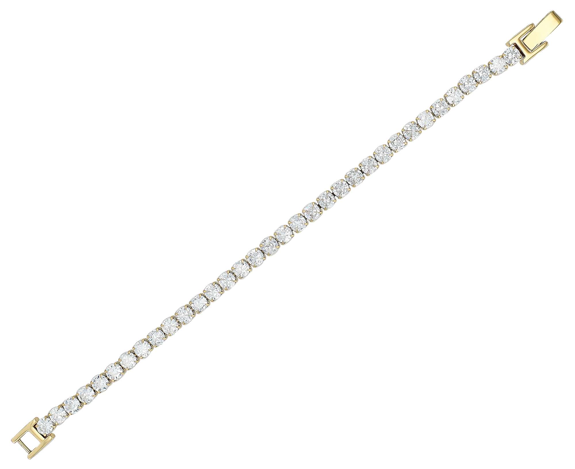 "Detta" Tennis-Armband Zirkonia, 16,5 + 2,5 cm, goldfarben