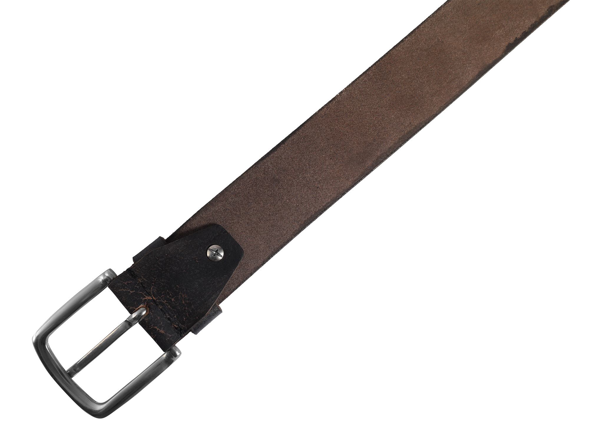 Leonardo Verrelli Echtleder (Full-Grain) Gürtel, schwarz, kürzbar, 110 cm