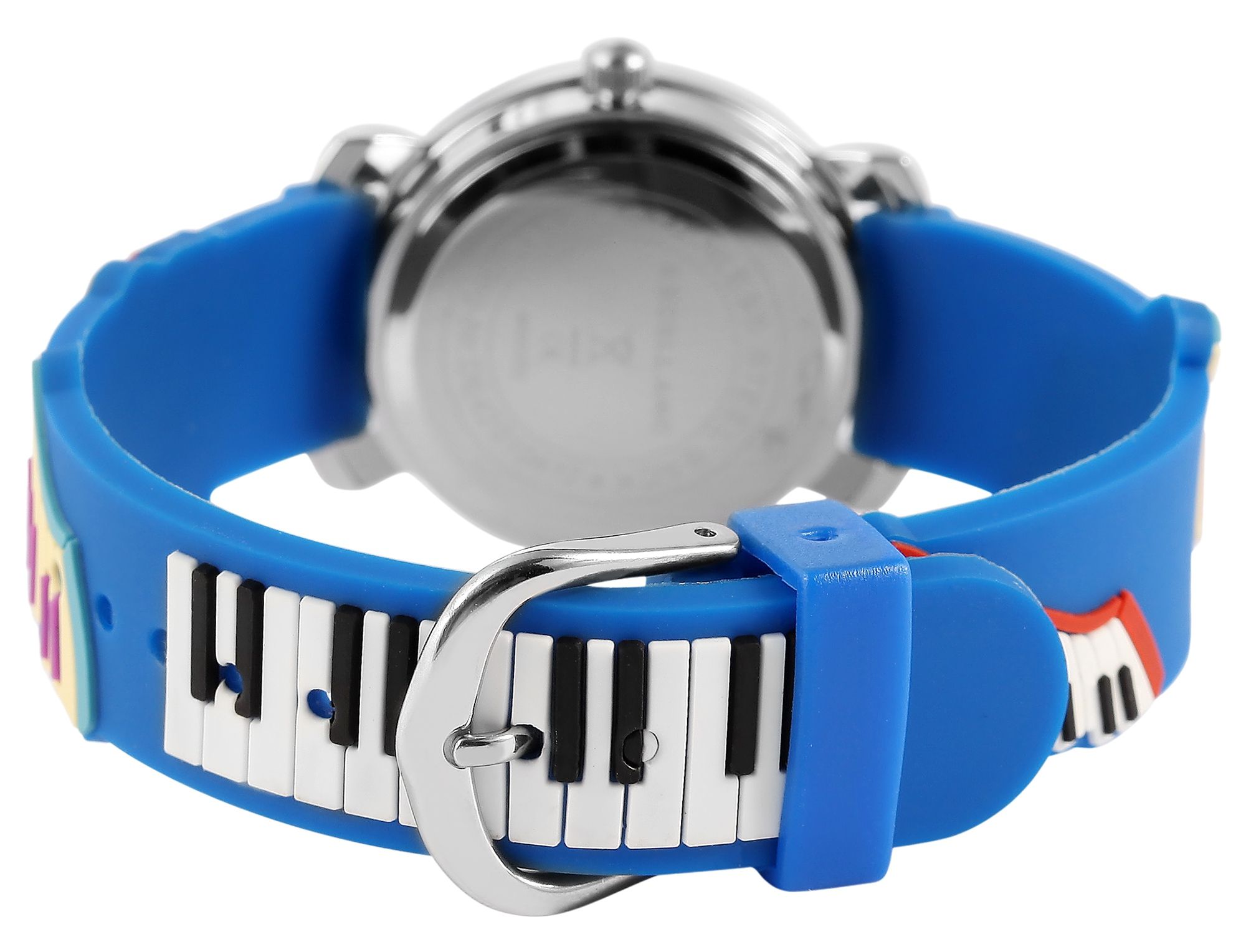 Excellanc Kinderarmbanduhr, Silikonarmband, silberfarben/blau