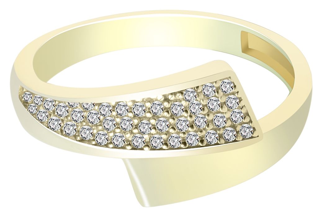 333/- Gold Ring "Clea" mit Zirkoniabesatz, Gelbgold, 8 Karat, Gr. 56