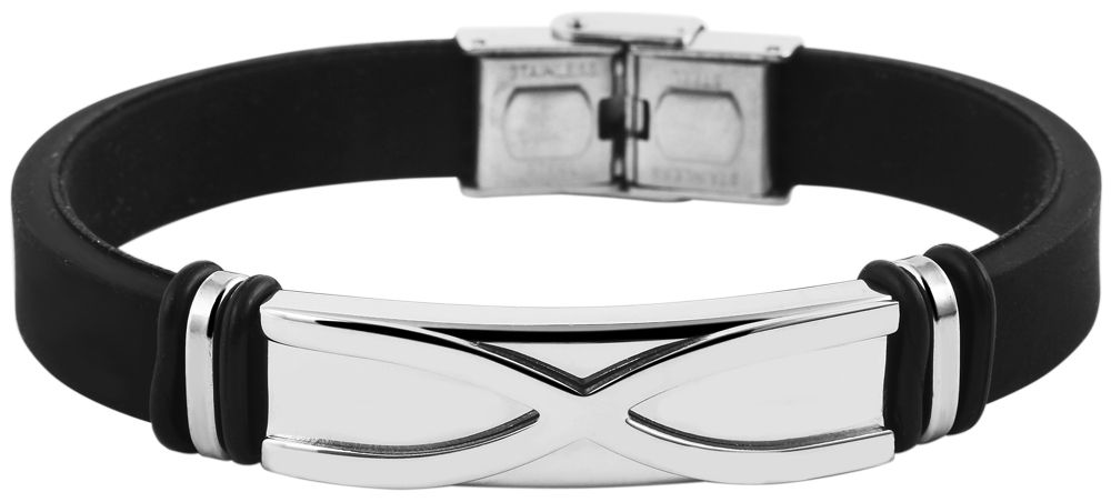 Akzent Armband aus Silikon und Edelstahl