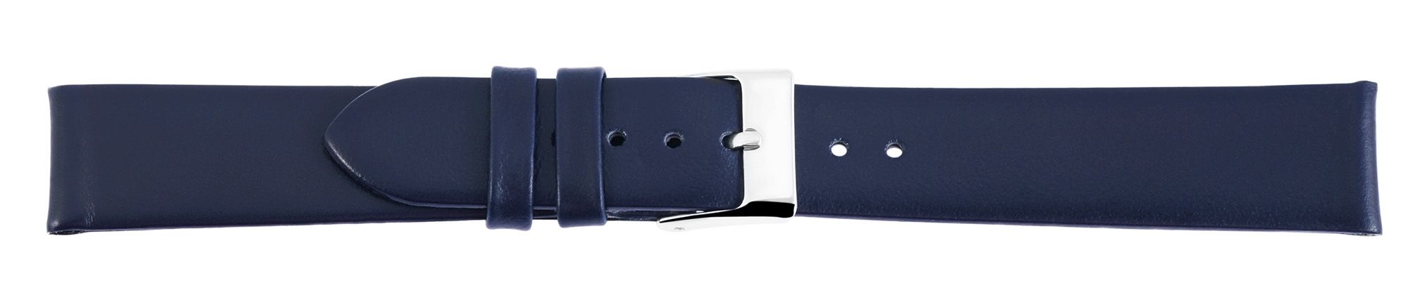 Echtleder-Uhrenarmband, dunkelblau, 20 mm