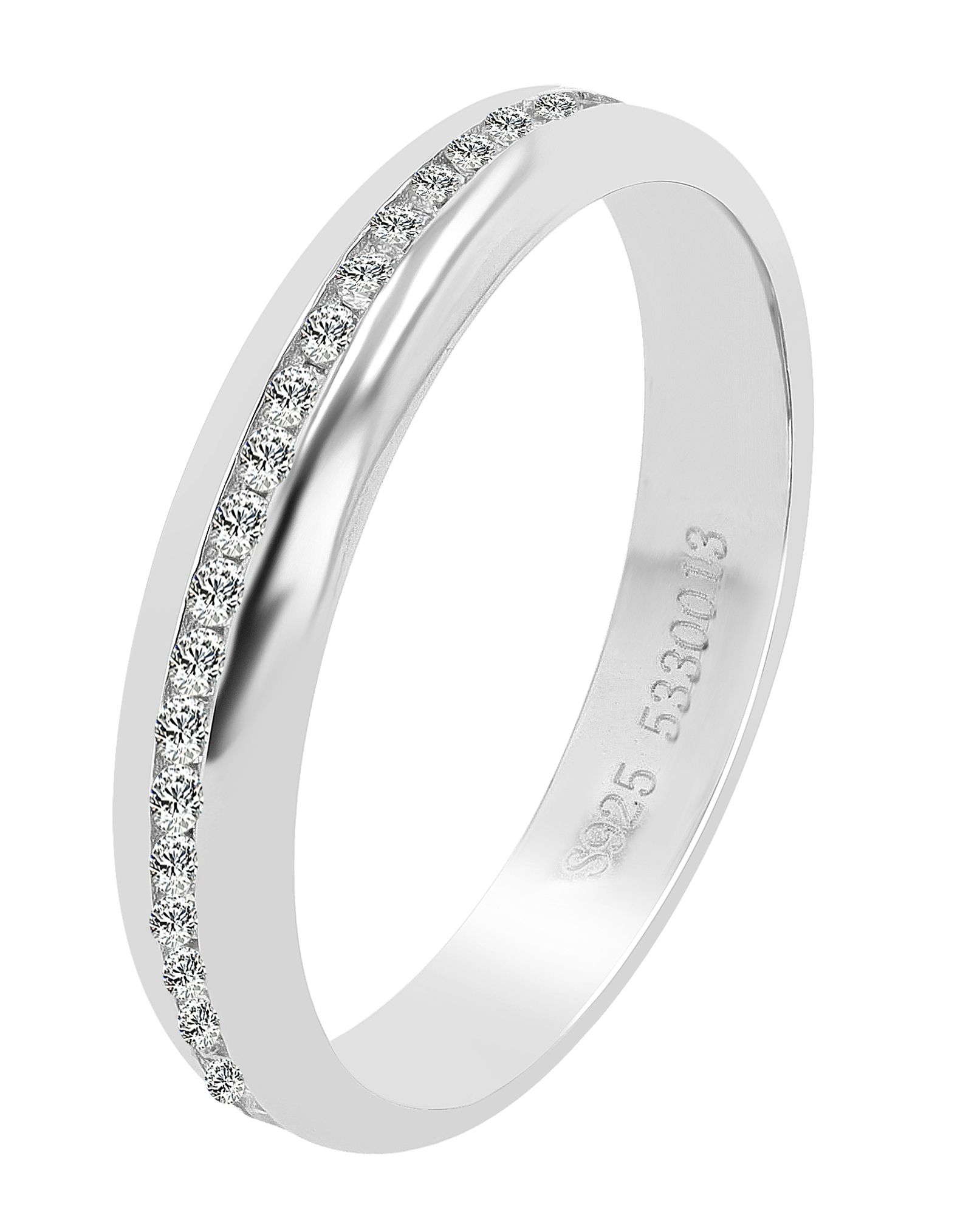 "Gerda" 925 Echt Silber Damen-Ring, Zirkonia 925/rhodiniert, Gr. 50